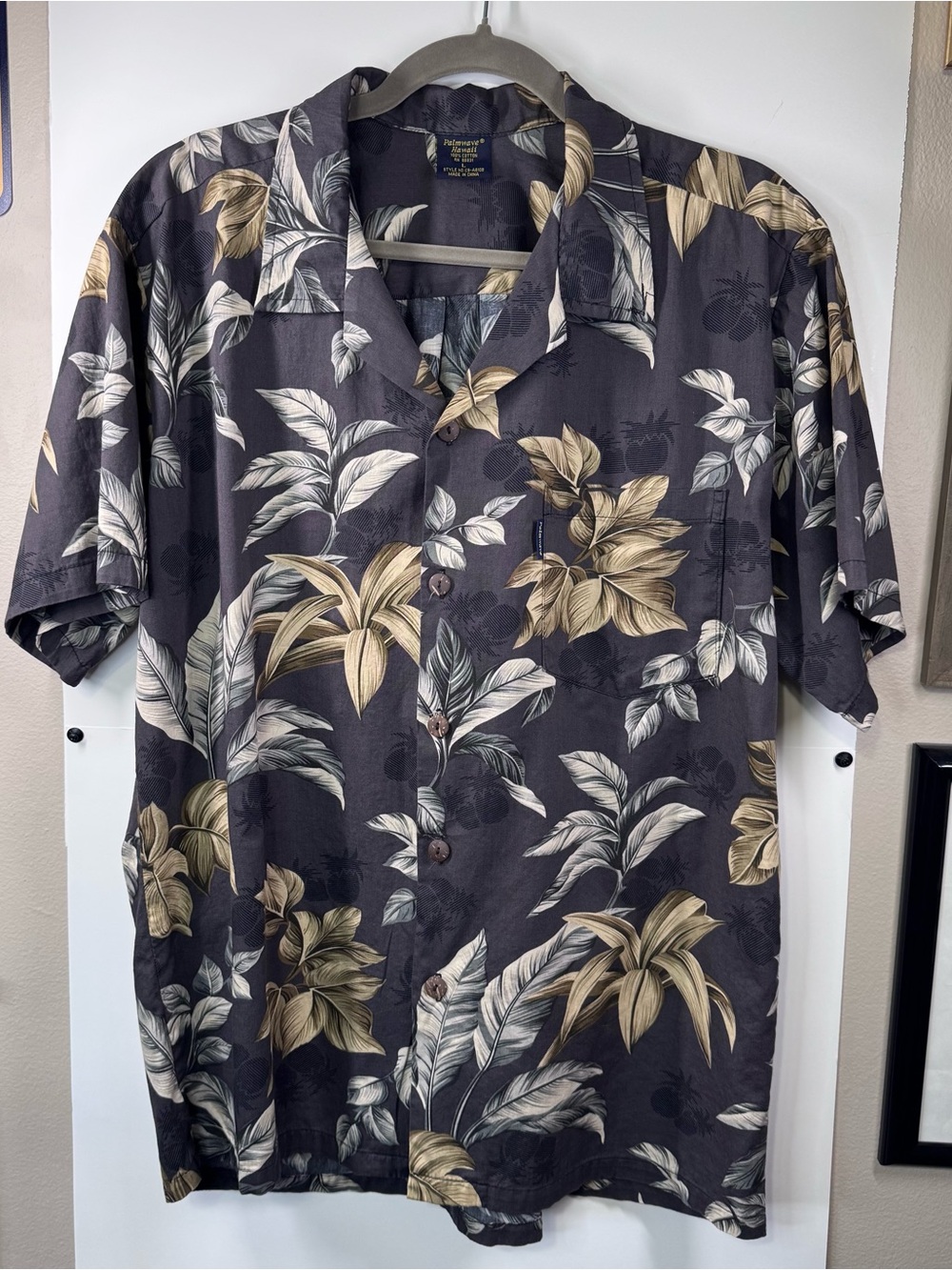 Palmwave Hawaii Men's Hawaiian Shirt Tropical Floral Size Large